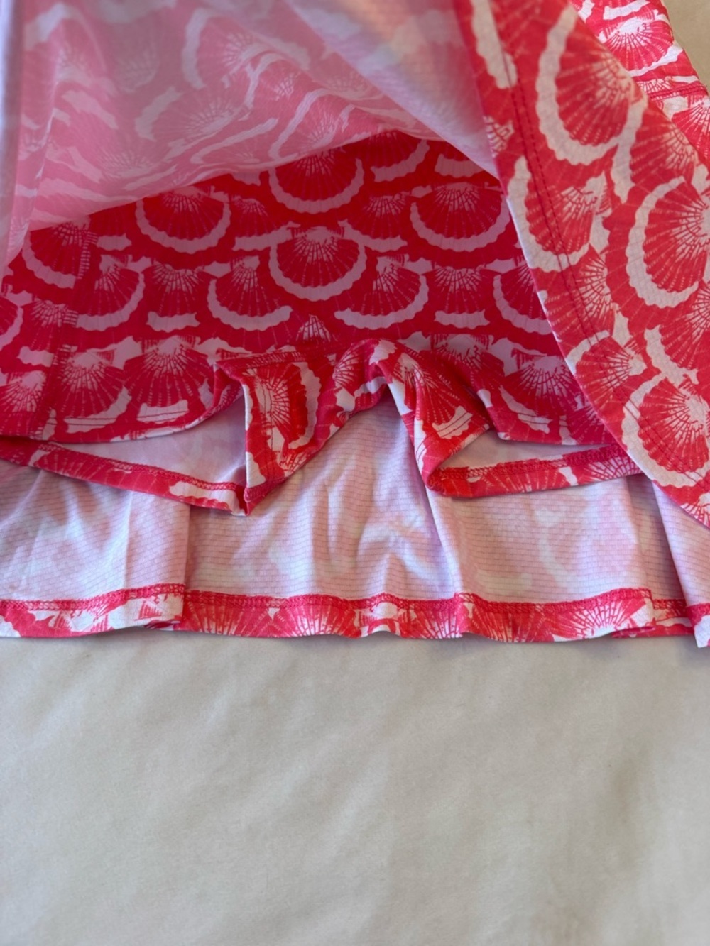 Gottex Coral Seashell Set -Long-sleeve half-zip top and matching skort, sz XS - Picture 10 of 14